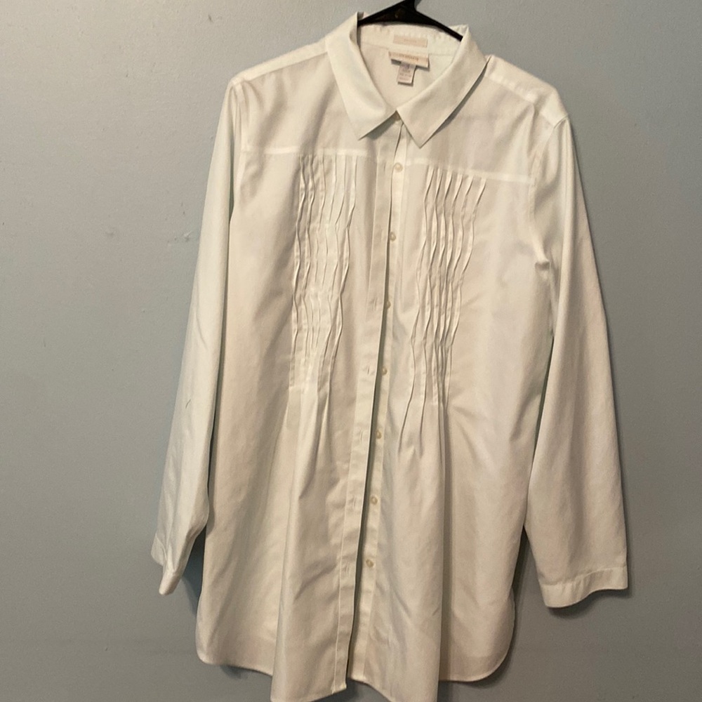 Button down white shirt Chico’s
